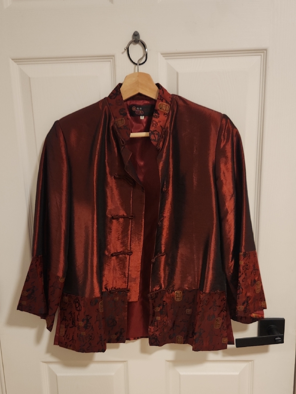 Silk Rust Red Lightweight Shirt Jacket
